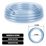 Manguera Transparente para Filtros Canister – Medida 16/22 mm (5 m)